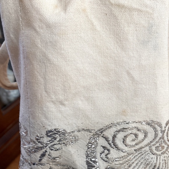 VTG Long Greek Silver-Threaded Dress & Matching Bag - Picture 16 of 16